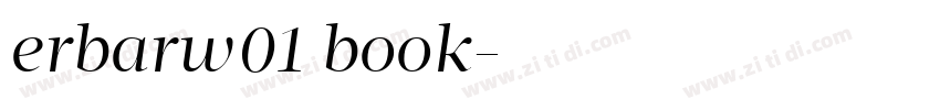 erbarw01 book字体转换